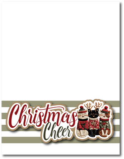 Christmas Cheer - Printed Premade Scrapbook Page 8.5 x 11 Layout