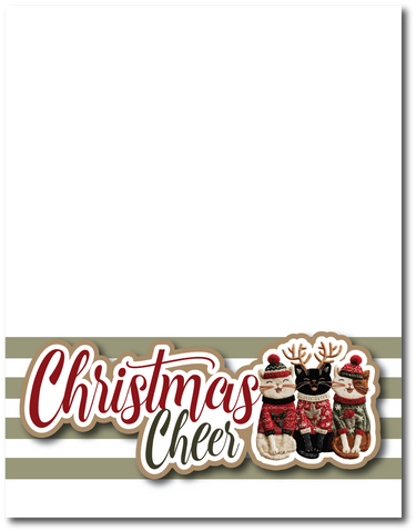 Christmas Cheer - Printed Premade Scrapbook Page 8.5 x 11 Layout