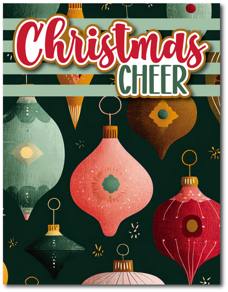 Christmas Cheer - Printed Premade Scrapbook Page 8.5 x 11 Layout