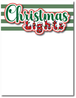 Christmas Lights - Printed Premade Scrapbook Page 8.5 x 11 Layout