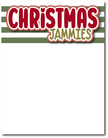Christmas Jammies - Printed Premade Scrapbook Page 8.5 x 11 Layout