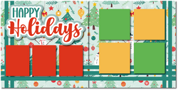 Happy Holidays - Printed Premade Scrapbook (2) Page 12x12 Layout