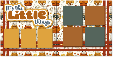 It's the Little Things - Printed Premade Scrapbook (2) Page 12x12 Layout