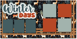 Winter Days - Printed Premade Scrapbook (2) Page 12x12 Layout