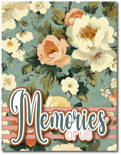 Memories of Us - Printed Premade Scrapbook Page 8.5 x 11 Layout