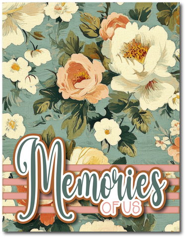 Memories of Us - Printed Premade Scrapbook Page 8.5 x 11 Layout