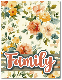 Family - Printed Premade Scrapbook Page 8.5 x 11 Layout