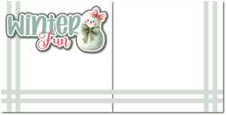Winter Fun - Printed Premade Scrapbook (2) Page 12x12 Layout