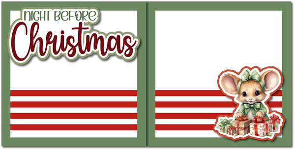 Night Before Christmas - Printed Premade Scrapbook (2) Page 12x12 Layout