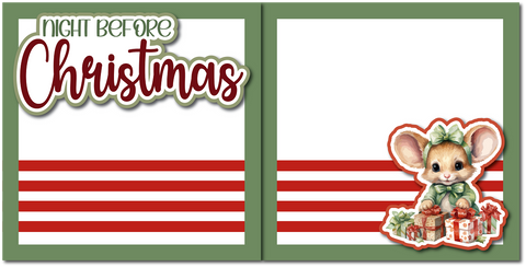 Night Before Christmas - Printed Premade Scrapbook (2) Page 12x12 Layout