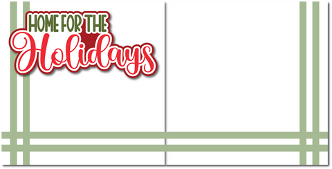 Home for the Holidays - Printed Premade Scrapbook (2) Page 12x12 Layout