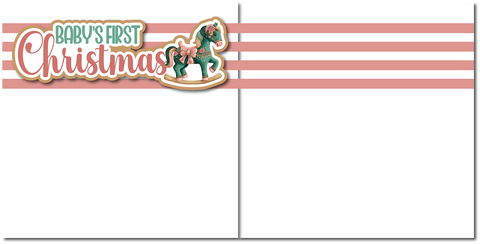 Baby's First Christmas - Printed Premade Scrapbook (2) Page 12x12 Layout