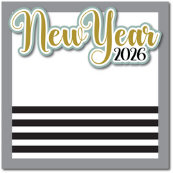 New Year 2026 - Printed Premade Scrapbook Page 12x12 Layout