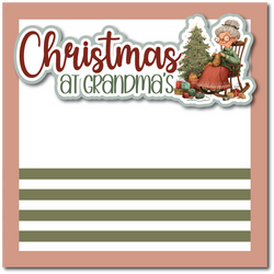Christmas at Grandma's - Printed Premade Scrapbook Page 12x12 Layout