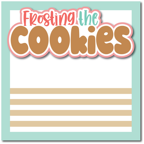 Frosting the Cookies - Printed Premade Scrapbook Page 12x12 Layout