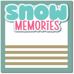 Snow Memories - Printed Premade Scrapbook Page 12x12 Layout