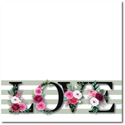 Love - Printed Premade Scrapbook Page 12x12 Layout