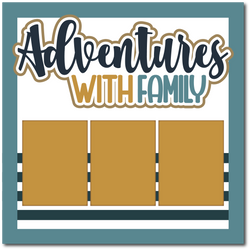 Adventure with Family - Printed Premade Scrapbook Page 12x12 Layout