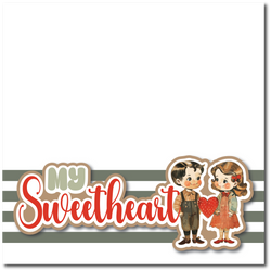 My Sweetheart - Printed Premade Scrapbook Page 12x12 Layout