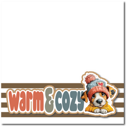 Warm & Cozy - Printed Premade Scrapbook Page 12x12 Layout