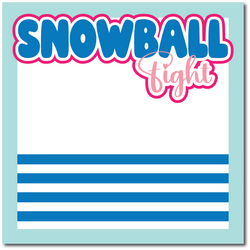 Snowball Fight - Printed Premade Scrapbook Page 12x12 Layout
