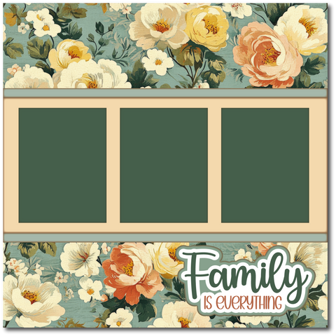 Family is Everything - Printed Premade Scrapbook Page 12x12 Layout
