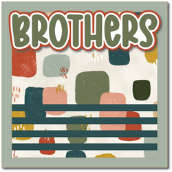 Brothers - Printed Premade Scrapbook Page 12x12 Layout