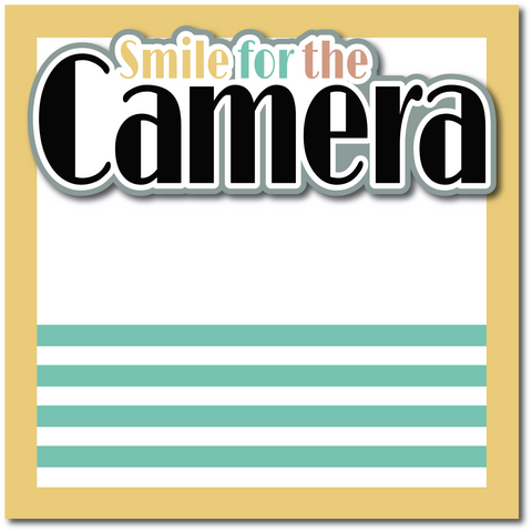 Smile for the Camera - Printed Premade Scrapbook Page 12x12 Layout