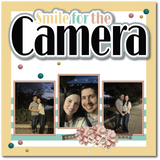 Smile for the Camera - Printed Premade Scrapbook Page 12x12 Layout