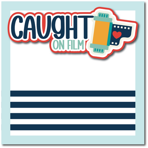 Caught on Film - Printed Premade Scrapbook Page 12x12 Layout
