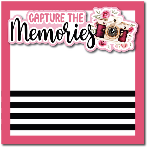 Capture the Memories - Printed Premade Scrapbook Page 12x12 Layout