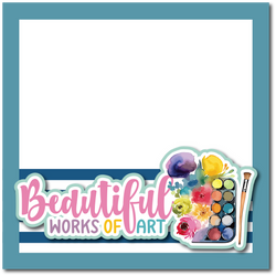 Beautiful Works of Art - Printed Premade Scrapbook Page 12x12 Layout