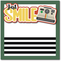 Just Smile - Printed Premade Scrapbook Page 12x12 Layout