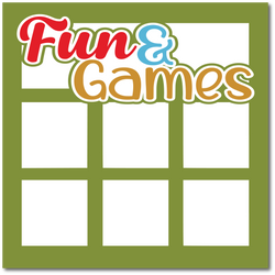 Fun & Games - Printed Premade Scrapbook Page 12x12 Layout