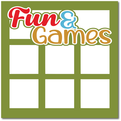 Fun & Games - Printed Premade Scrapbook Page 12x12 Layout