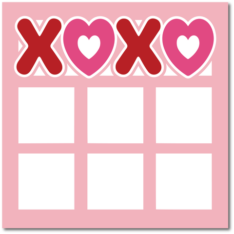 XOXO - Printed Premade Scrapbook Page 12x12 Layout