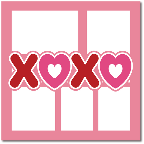 XOXO - Printed Premade Scrapbook Page 12x12 Layout