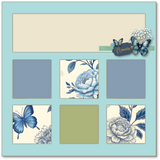 NO TITLE - Memories - Printed Premade Scrapbook Page 12x12 Layout