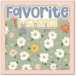 Favorite Memories - Printed Premade Scrapbook Page 12x12 Layout