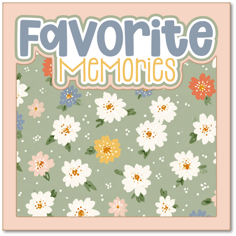 Favorite Memories - Printed Premade Scrapbook Page 12x12 Layout