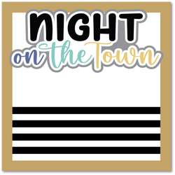 Night on the Town - Printed Premade Scrapbook Page 12x12 Layout