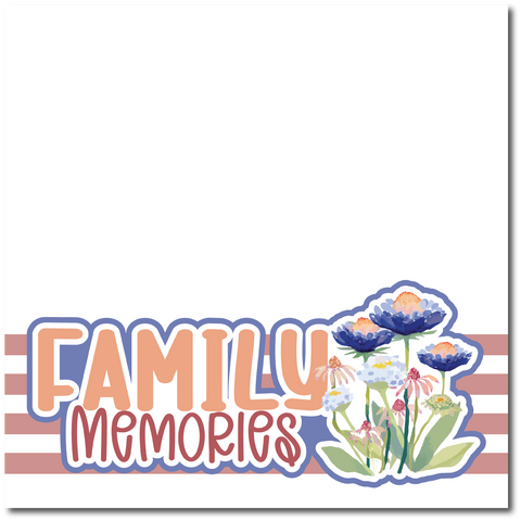 Family Memories - Printed Premade Scrapbook Page 12x12 Layout