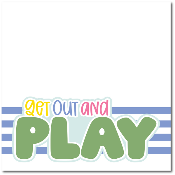 Get Out and Play - Printed Premade Scrapbook Page 12x12 Layout