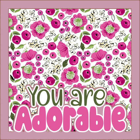 You are Adorable - Printed Premade Scrapbook Page 12x12 Layout
