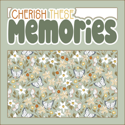 Cherish these Memories - Printed Premade Scrapbook Page 12x12 Layout