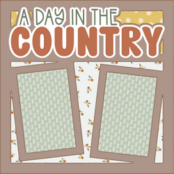 A Day in the Country - Printed Premade Scrapbook Page 12x12 Layout