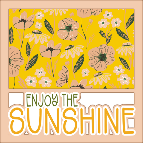 Enjoy the Sunshine - Printed Premade Scrapbook Page 12x12 Layout