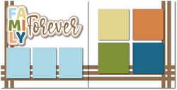Family Forever - Printed Premade Scrapbook (2) Page 12x12 Layout
