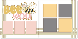 Bee You - Printed Premade Scrapbook (2) Page 12x12 Layout