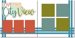 Love this City View - Printed Premade Scrapbook (2) Page 12x12 Layout